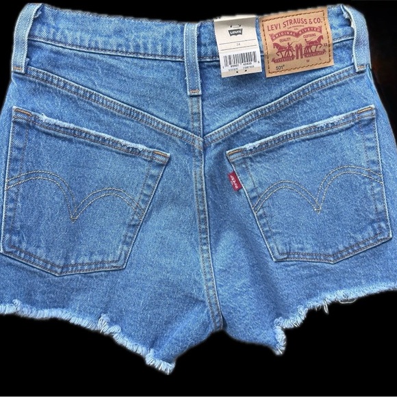 Levi's Women's Classic Blue Jean Shorts - Picture 2 of 3
